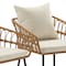 Flash Furniture Natural/Cream PE Rattan Wicker Patio Chairs, 2PK SB-1960-CH-CREAM-GG - alternate 5
